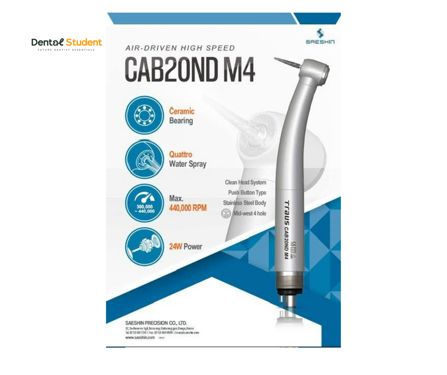 Strong High Speed Handpiece 8 Way Spray (Korean)